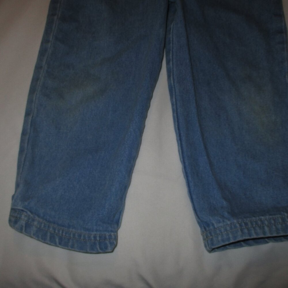 2 pair Y2K Sesame Street ELMO Denim Overalls Sz 4T - Picture 12 of 15